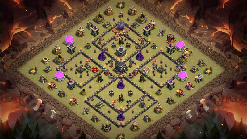 Town Hall 9 War Base layout by TReX