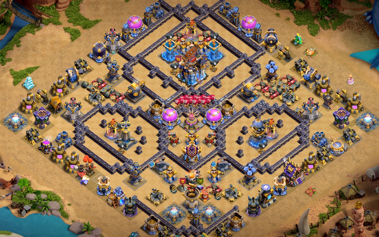Town Hall 18 War Base layout by Kings Villa
