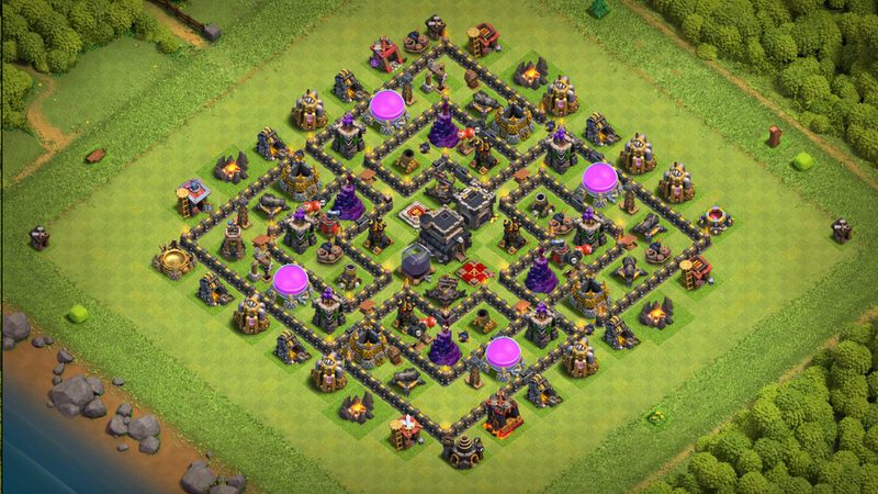 Town Hall 9 Trophy Base layout by TReX