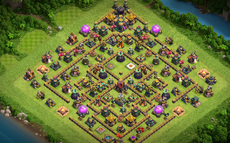 Town Hall 14 Trophy Base layout by XLR8