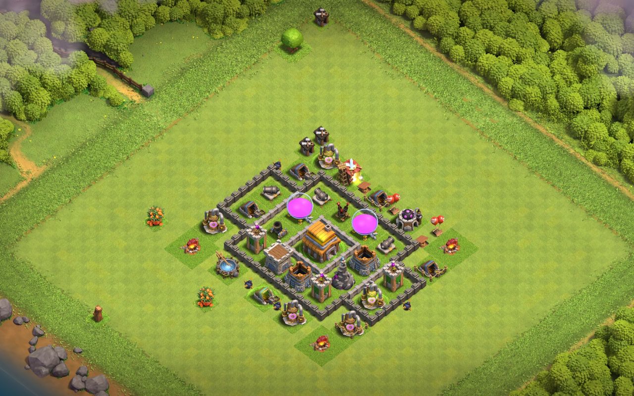 Town Hall 5 War Base layout by Rem