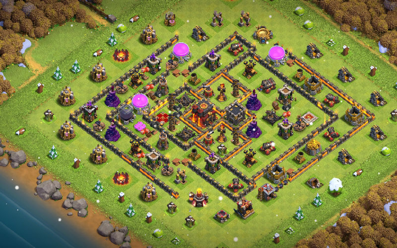 Town Hall 10 Trophy Base layout by AkaTsuKi