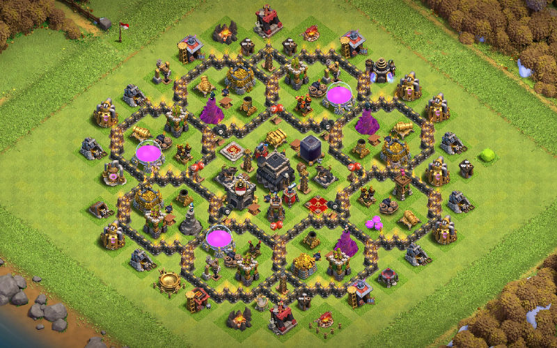 Town Hall 9 Trophy Base layout by ZYXN