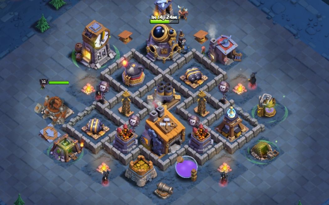 Builder Hall 8 Builder Base layout by @yantigisul