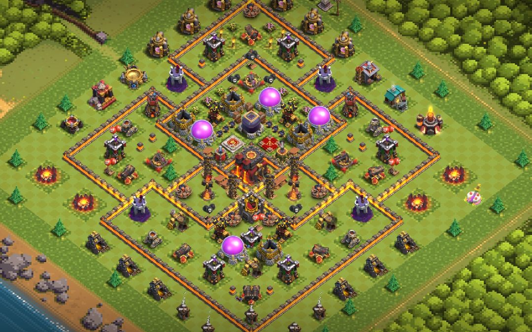 Town Hall 10 Trophy Base layout by Reyy
