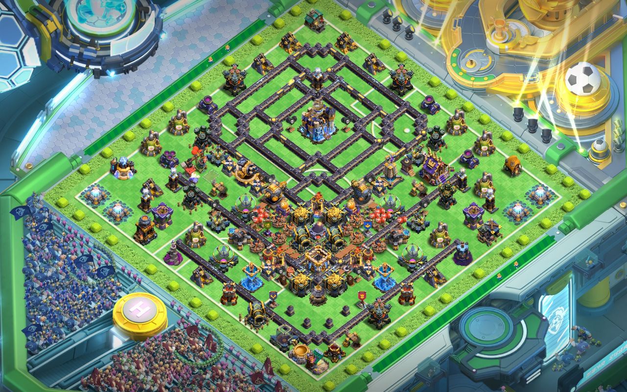 Town Hall 18 Trophy Base layout by Shakil Ahmed