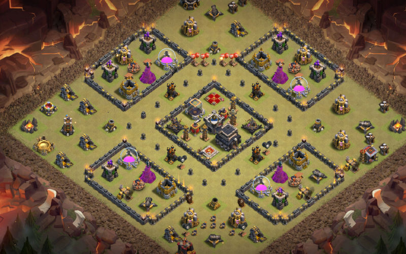 Town Hall 9 War Base layout by BeaTrix™