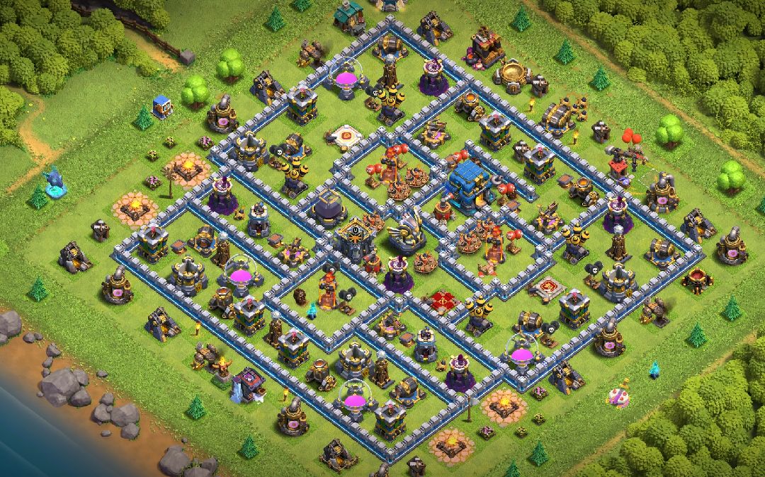 Town Hall 12 Trophy Base layout by Keroppi