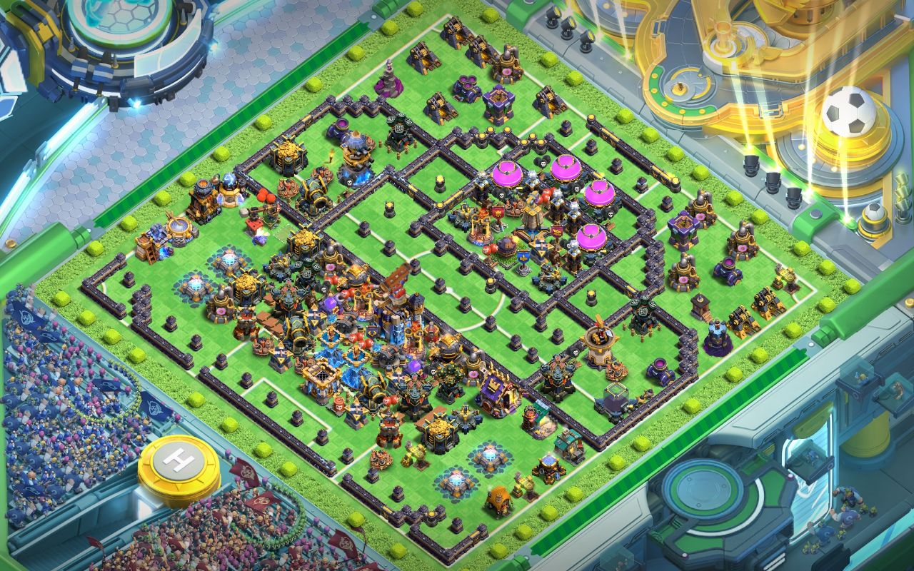 Town Hall 18 Trophy Base layout by Shakil Ahmed
