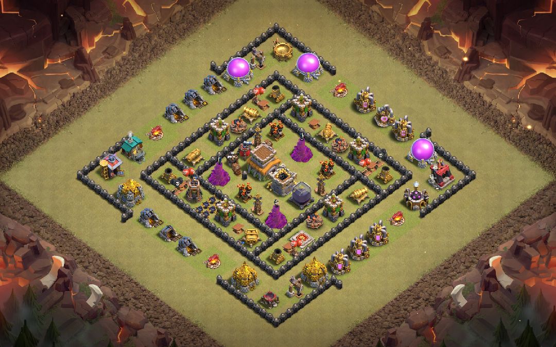 Town Hall 8 War Base layout by HORIZON