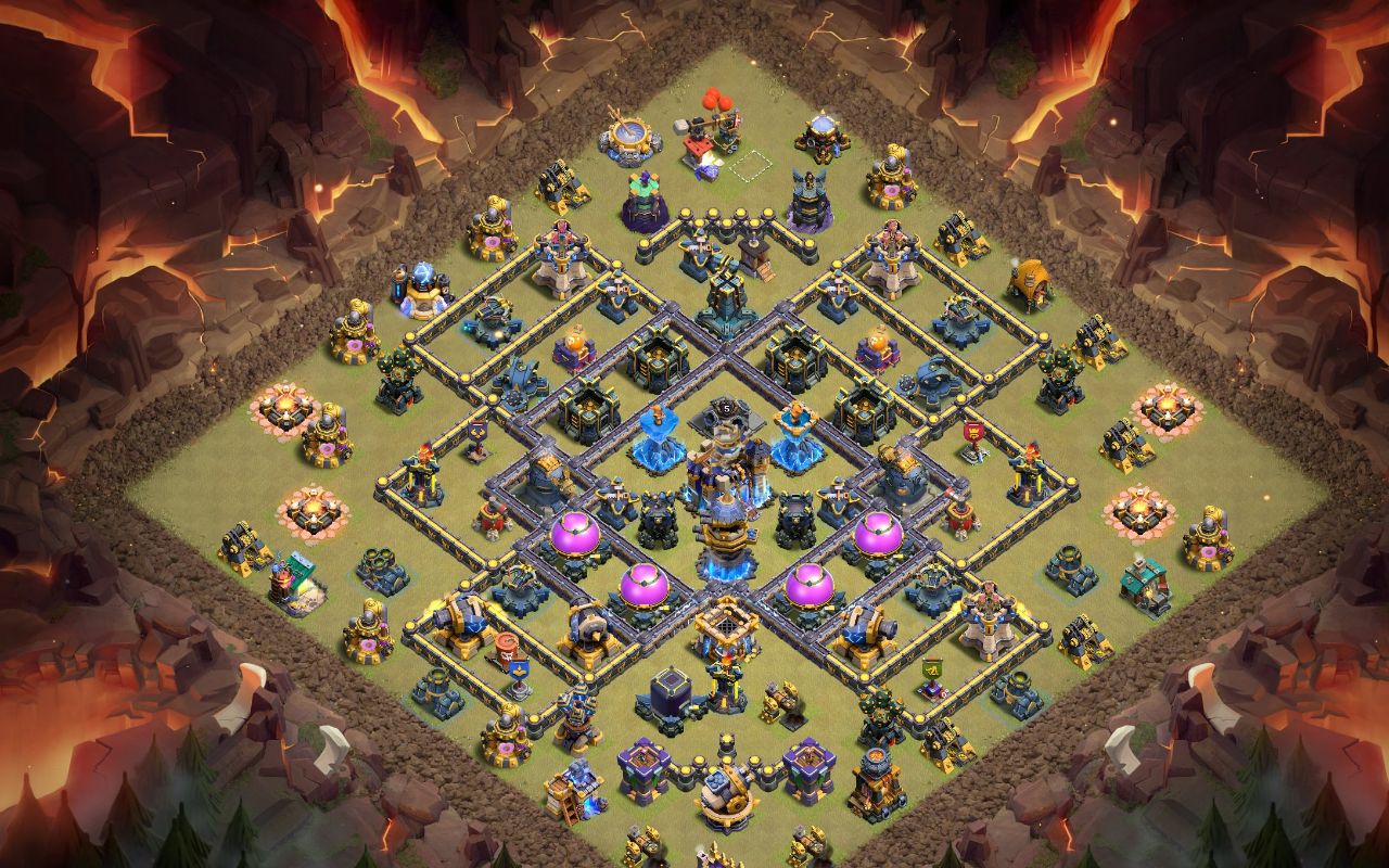 Town Hall 18 Trophy Base layout by XLR8