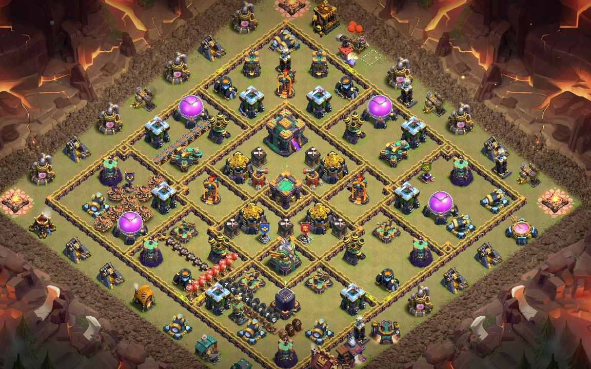 Town Hall 14 Hybrid Base layout by GodzillaXXL