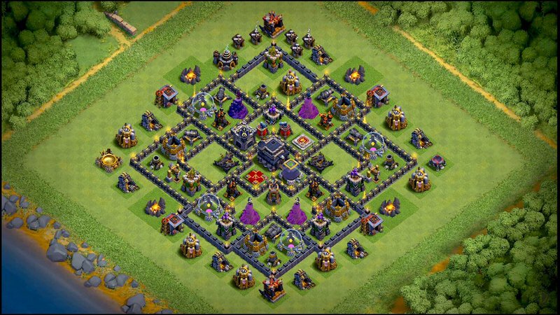 Town Hall 9 Hybrid Base layout by TReX