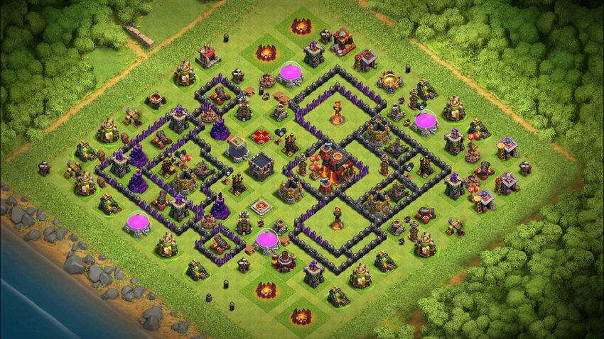 Town Hall 10 Hybrid Base layout by TReX