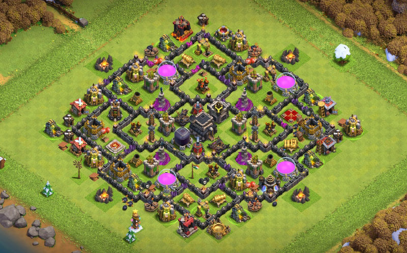 Town Hall 9 Hybrid Base layout by Killer God