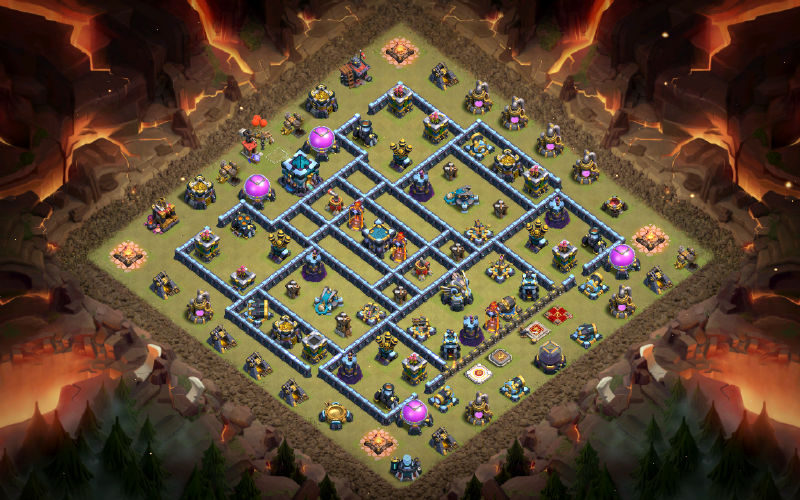 Town Hall 13 War Base layout by @Scarlett08