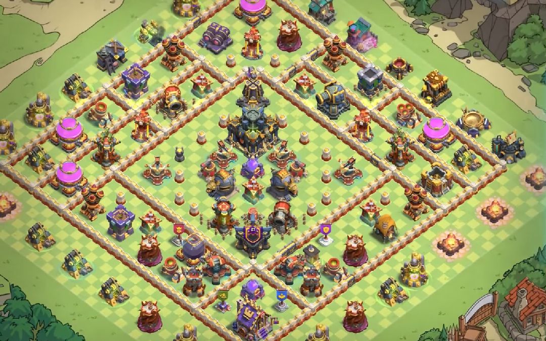Town Hall 17 Trophy Base layout by XLR8