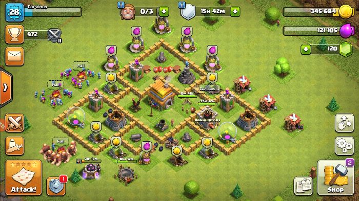 Town Hall 6 Hybrid Base layout by Darvínos