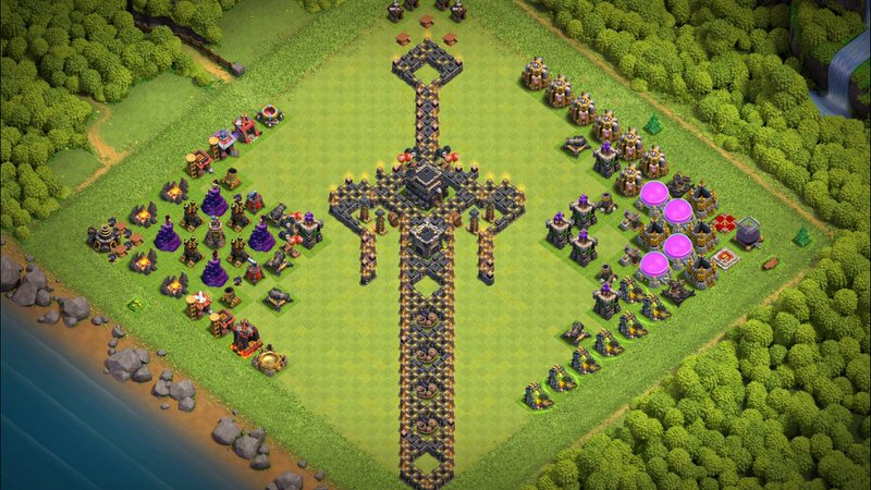 Town Hall 9 Fun Base layout by TReX