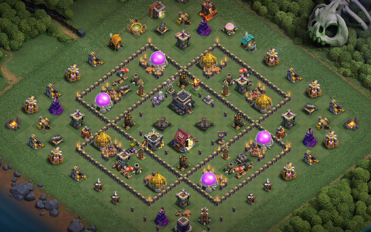 Town Hall 9 War Base layout by Matcha