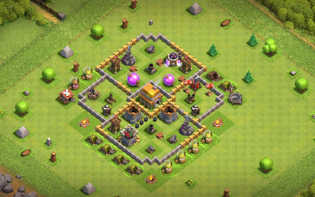 Town Hall 6 Trophy Base layout by SONU