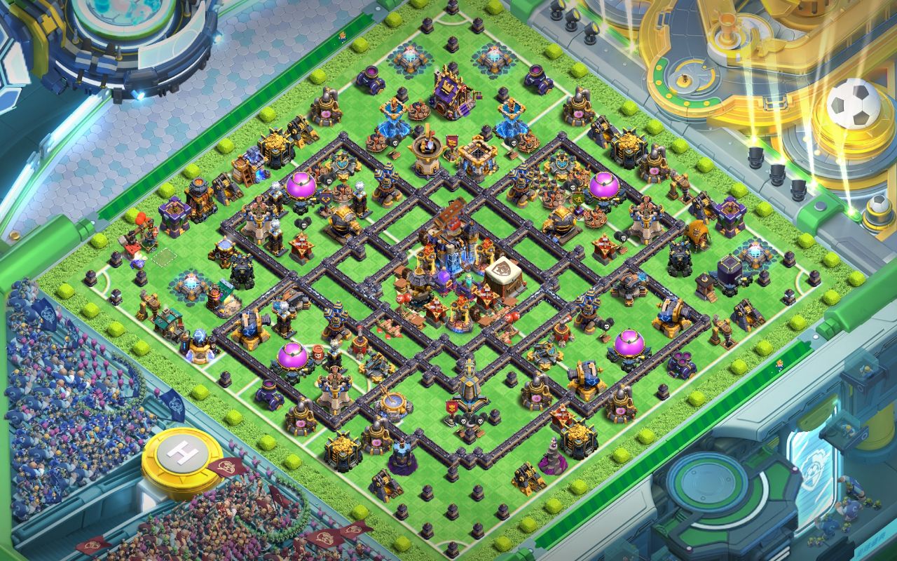 Town Hall 18 Trophy Base layout by Shakil Ahmed