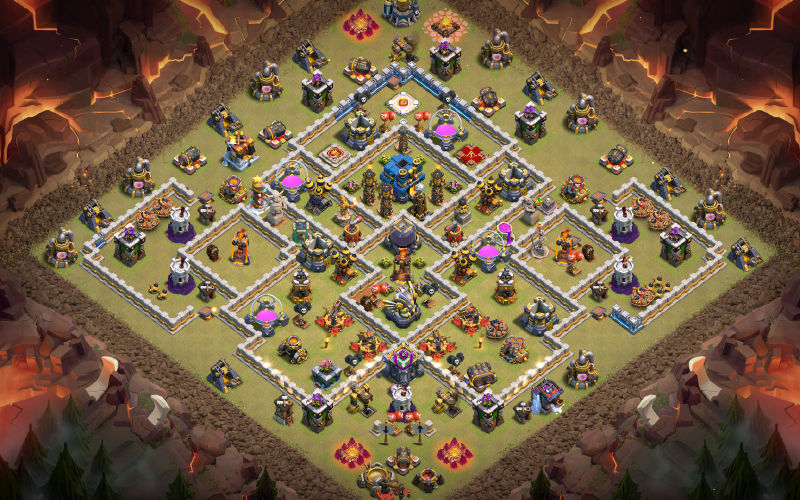 Town Hall 12 War Base layout by Ugin007