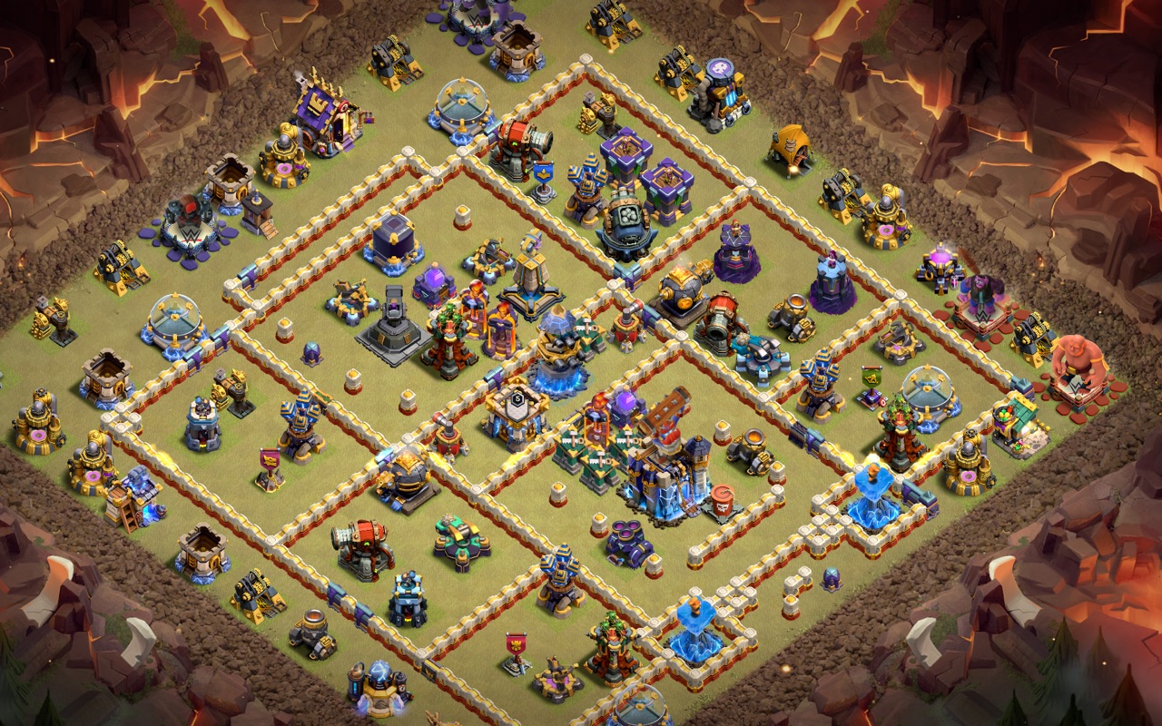 Town Hall 18 Hybrid Base layout by Sn0w0wl