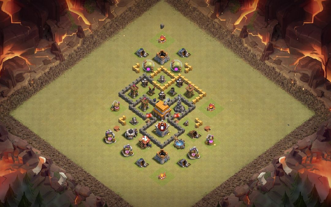 Town Hall 5 War Base layout by Yash"God