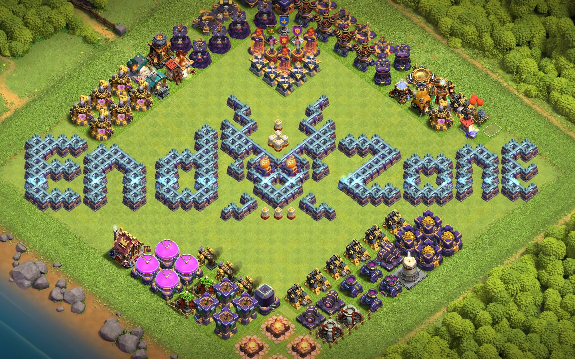 Town Hall 16 Fun Base layout by End zone