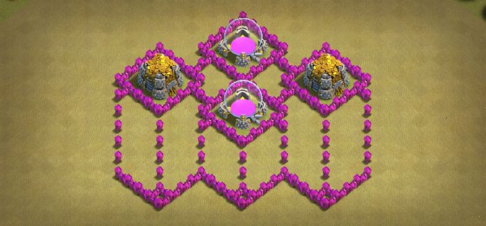 Town Hall 6 Fun Base layout by TakeruPlays