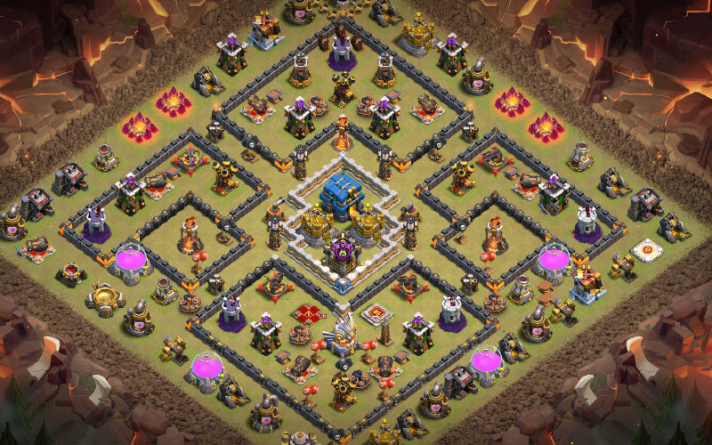 Town Hall 12 War Base layout by Fixzion.