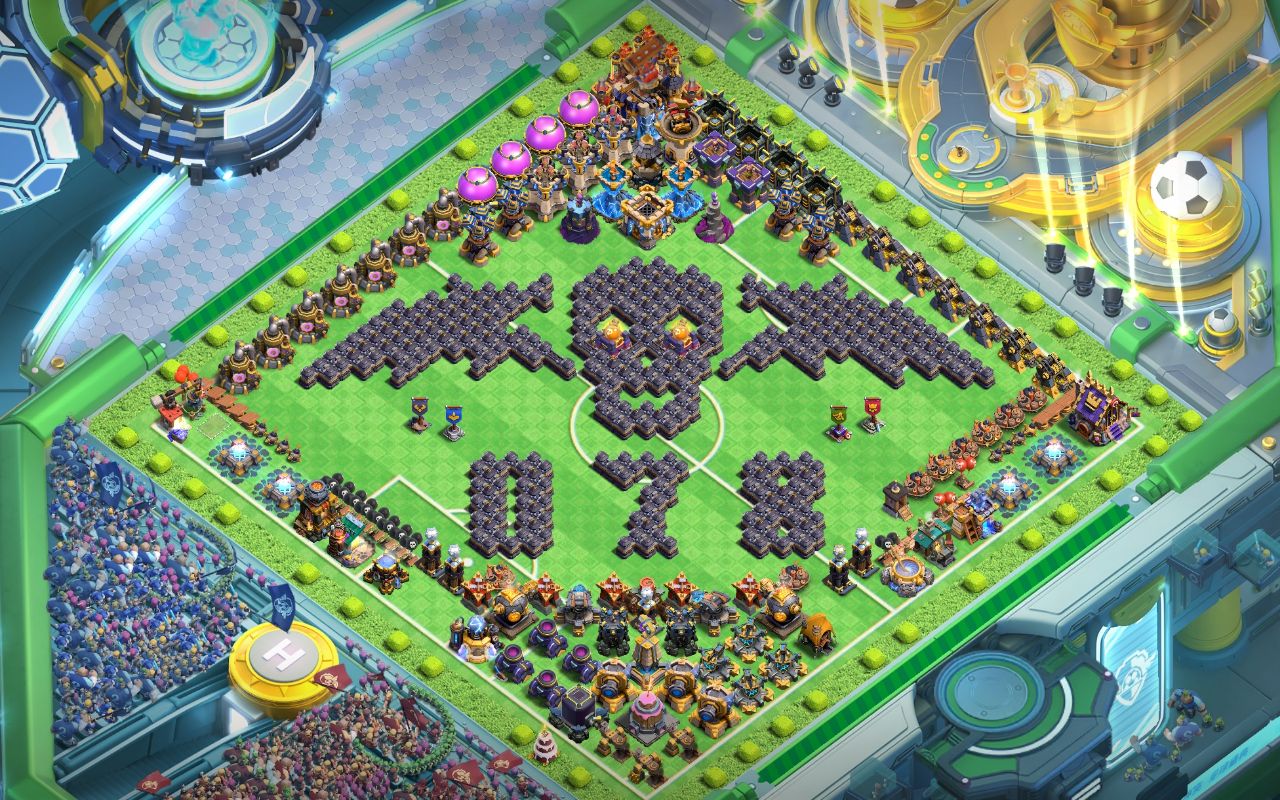 Town Hall 18 Trophy Base layout by Shakil Ahmed