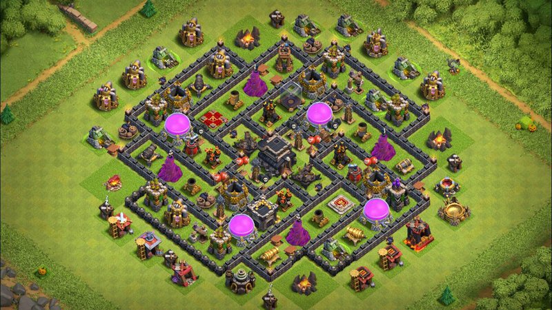 Town Hall 9 Hybrid Base layout by TReX