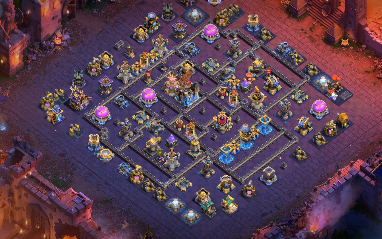 Town Hall 18 War Base layout by XLR8