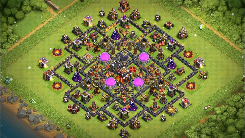 Town Hall 10 Farming Base layout by TReX