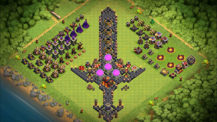 Town Hall 10 Fun Base layout by TReX