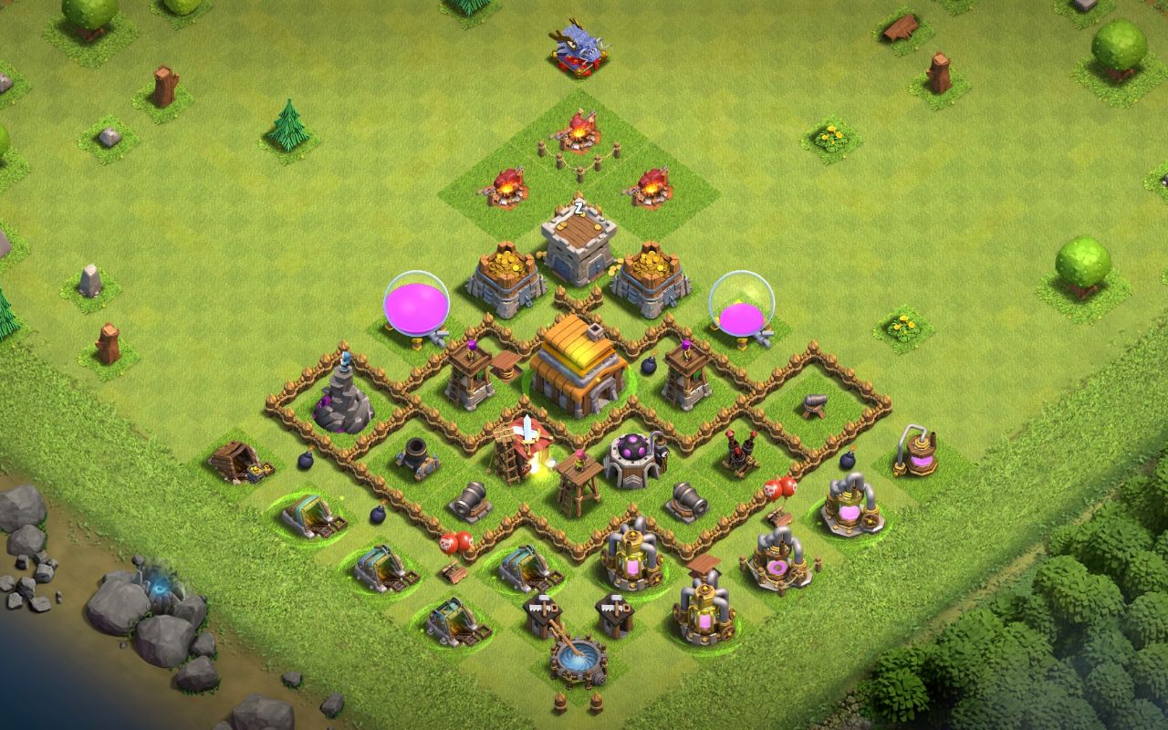 Town Hall 5 War Base layout by Ali