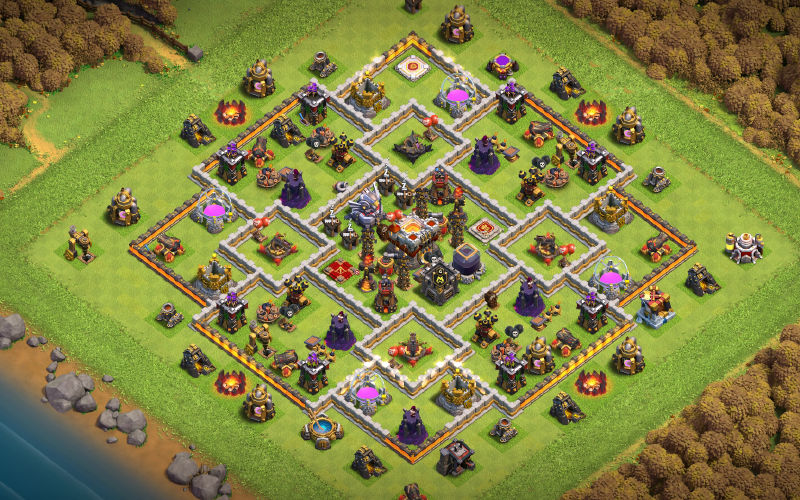 Town Hall 11 Trophy Base layout by Ray