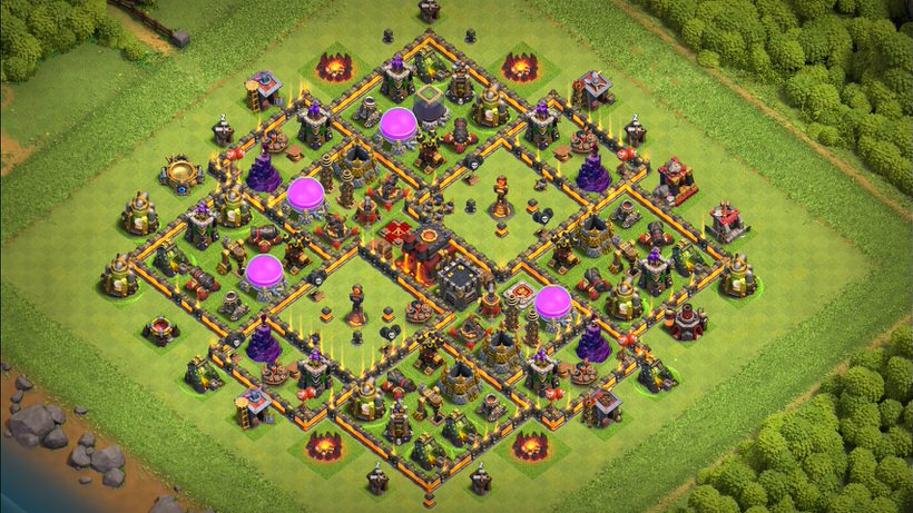 Town Hall 10 Trophy Base layout by TReX