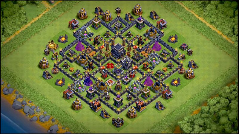 Town Hall 9 Hybrid Base layout by TReX
