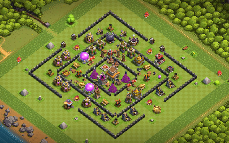 Town Hall 8 Hybrid Base layout by USER2056903