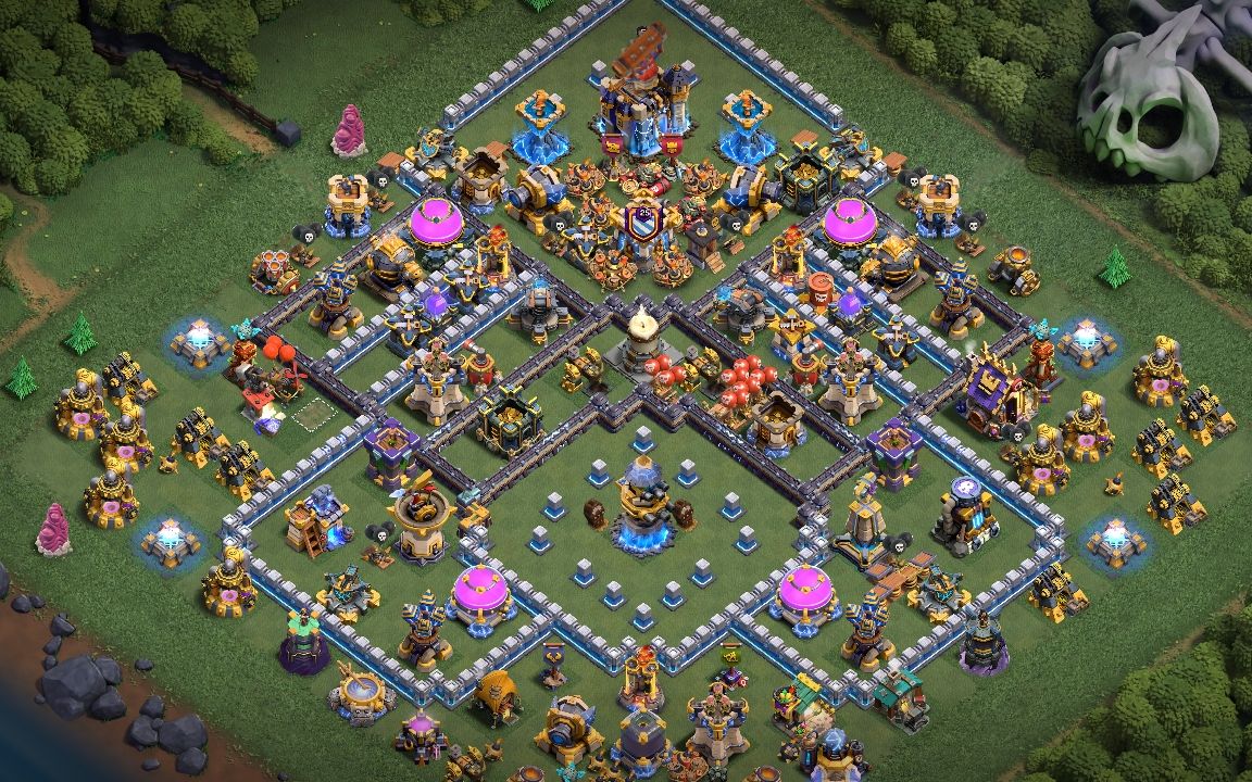 Town Hall 18 Trophy Base layout by King Omid
