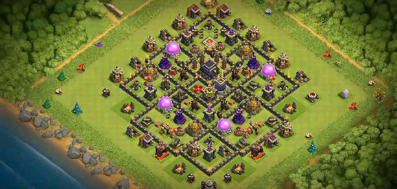 Town Hall 9 Hybrid Base layout by TReX