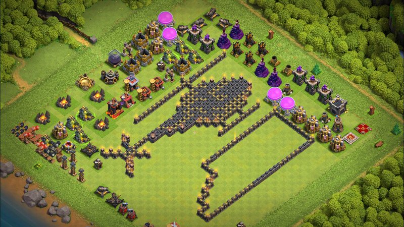 Town Hall 9 Fun Base layout by TReX
