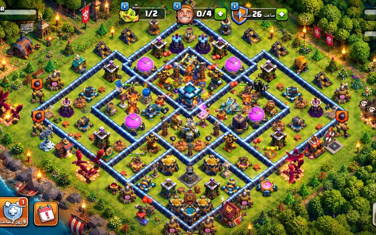 Town Hall 13 Trophy Base layout by Salvador