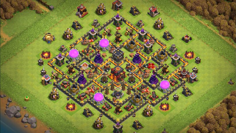 Town Hall 10 Trophy Base layout by TReX