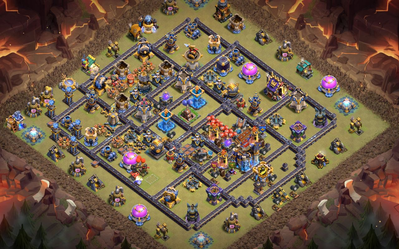 Town Hall 18 Trophy Base layout by Koala