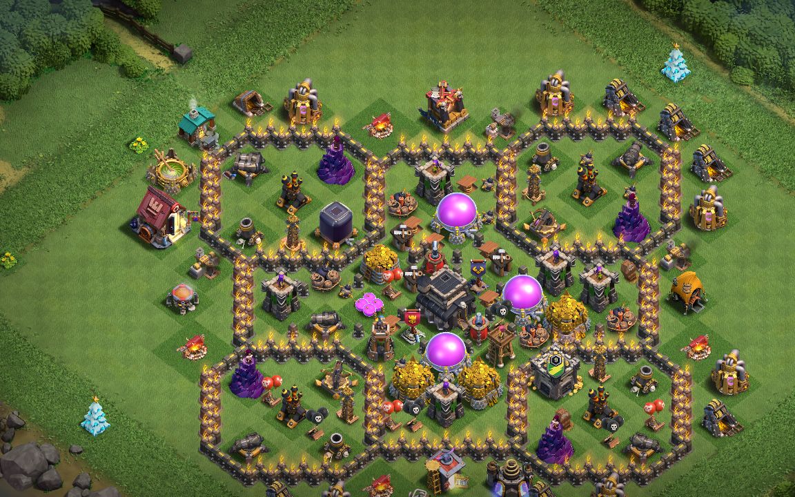 Town Hall 9 War Base layout by Anime