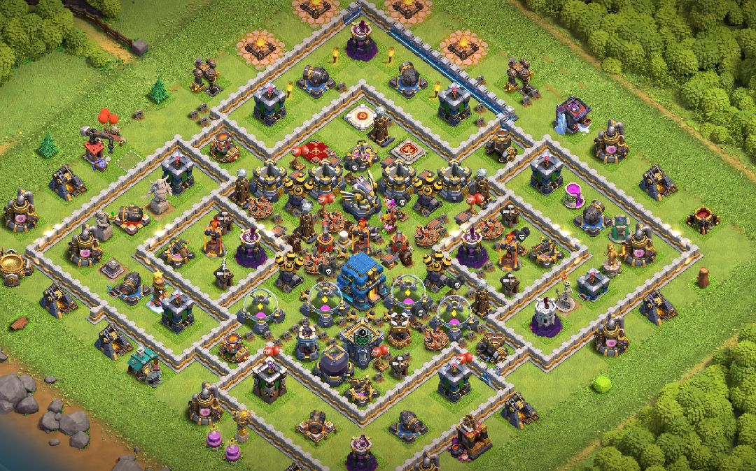 Town Hall 12 Hybrid Base layout by Trx